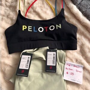 Peloton Black Bra with Multicolor Straps